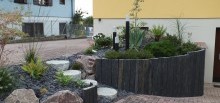 Palissades schiste et marches rondes - 